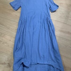 Free People Flowy Blue Midi Dress
